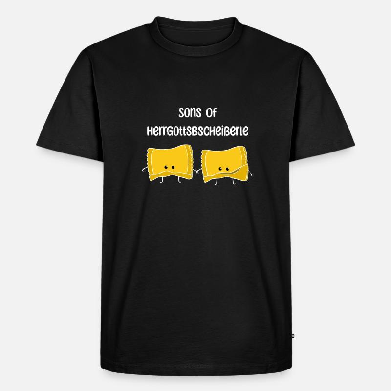 Maultaschen Schwabe Mauldascha Geschenk - Männer Premium Bio T-Shirt - Schwarz