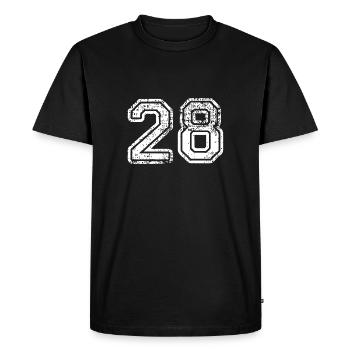 28 - T-shirt Premium bio Homme - noir - Devant - Nico (187cm)