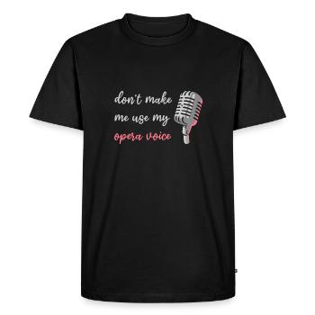 Opera Opera Singer Concert Gift - Men's Premium Organic T-Shirt - black - Front - Nico (187cm)