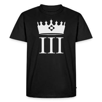 Couronne du roi Charles - T-shirt Premium bio Homme - noir - Devant - Nico (187cm)