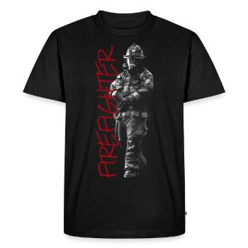 Firefighter firefighter insert shirt gift - Men's Premium Organic T-Shirt - black - Front - Nico (187cm)