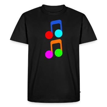 Notes de musique colorées notes de musique musique - T-shirt Premium bio Homme - noir - Devant - Nico (187cm)