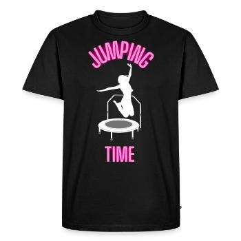 Jumping Time Trampoline trampoline trampoline - T-shirt Premium bio Homme - noir - Devant - Nico (187cm)