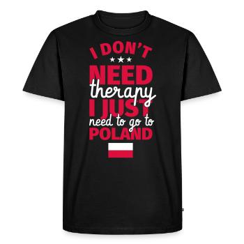 Poland Gifts Funny Saying Pole - Men's Premium Organic T-Shirt - black - Front - Nico (187cm)