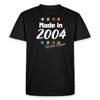Fabriqué en 2004 Édition Limitée Vintage Anniversaire - T-shirt Premium bio Homme - noir - Devant - Nico (187cm)