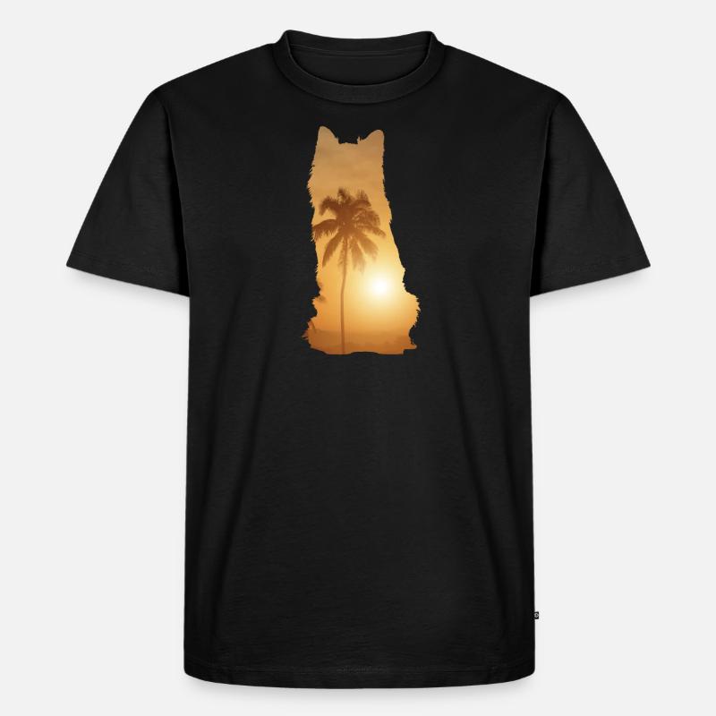 Sommerstrand - Australischer Schäferhund - Männer Premium Bio T-Shirt - undefined