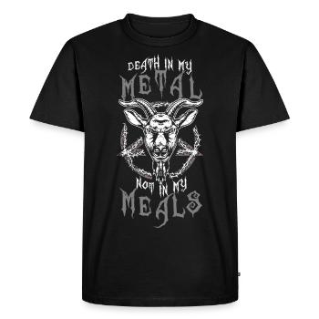 Metal Fan - Vegan Vegan Dicton Vegan Veganism Humour - T-shirt Premium bio Homme - noir - Devant - Nico (187cm)