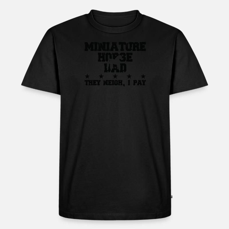 Pferdevater - Miniaturpferd - Männer Premium Bio T-Shirt - undefined