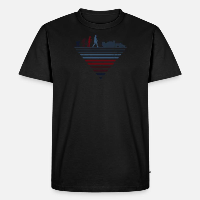 Menschliche Evolution - Oldtimer-Rennen - Männer Premium Bio T-Shirt - undefined