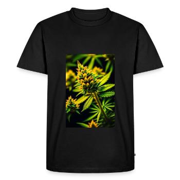 Weed - Men's Premium Organic T-Shirt - black - Front - Nico (187cm)