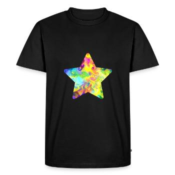star - T-shirt Premium bio Homme - noir - Devant - Nico (187cm)