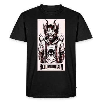 MONTAGNE DE L’ENFER #3 - T-shirt Premium bio Homme - noir - Devant - Nico (187cm)