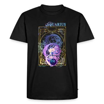 Lumière du Verseau - T-shirt Premium bio Homme - noir - Devant - Nico (187cm)