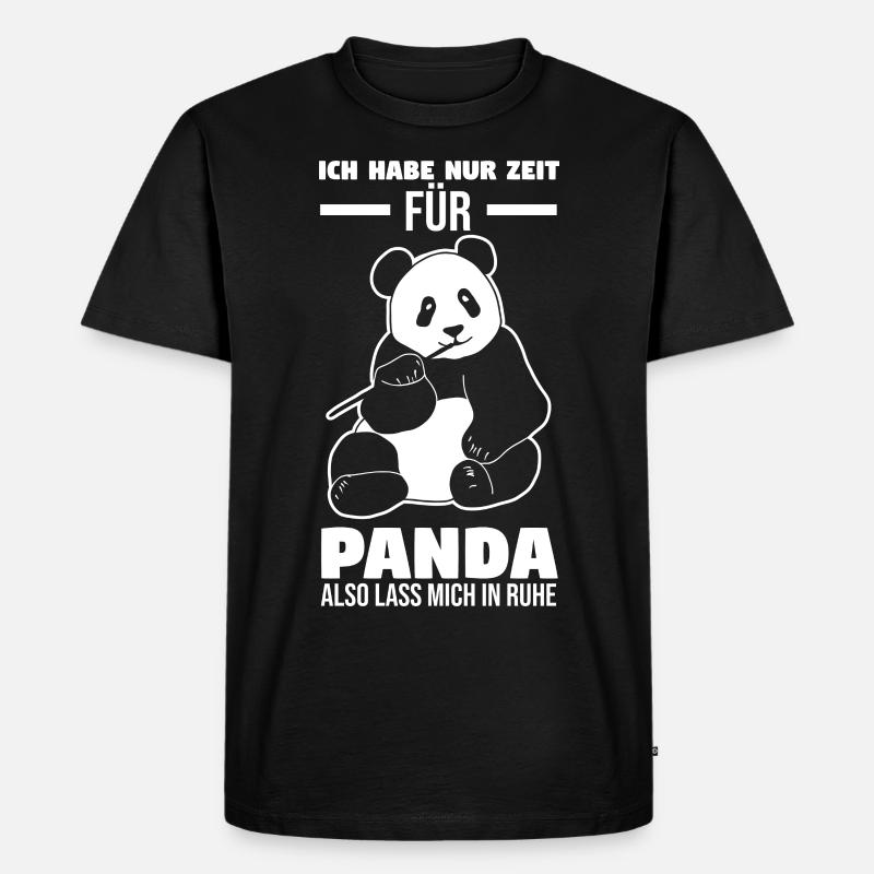 Panda - Männer Premium Bio T-Shirt - Schwarz