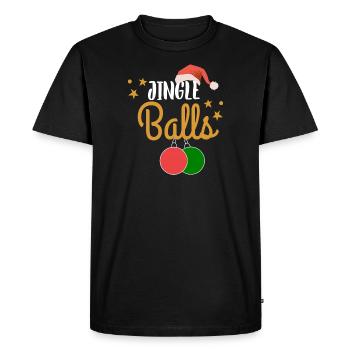Noël Hommes Humour Drôle Jingle Balls - T-shirt Premium bio Homme - noir - Devant - Nico (187cm)