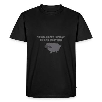 Mouton noir, Mouton, illustration - T-shirt Premium bio Homme - noir - Devant - Nico (187cm)