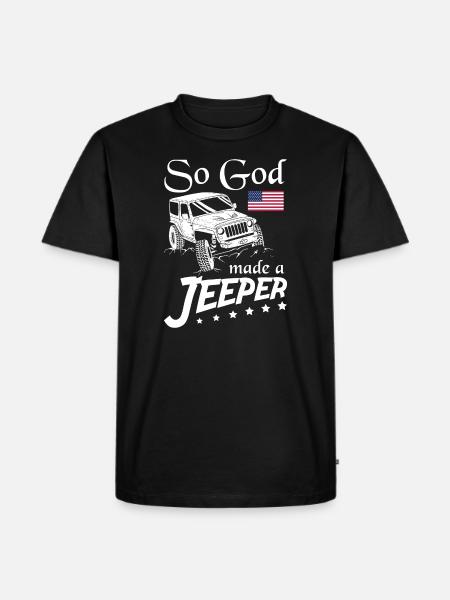 So God ade a Jeeper - Men's Premium Organic T-Shirt - black