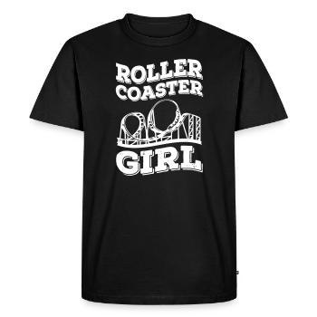 Montagnes russes Fille - T-shirt Premium bio Homme - noir - Devant - Nico (187cm)