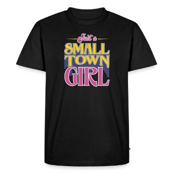 Juste un petit cadeau de fille de ville - T-shirt Premium bio Homme - noir - Devant - Nico (187cm)