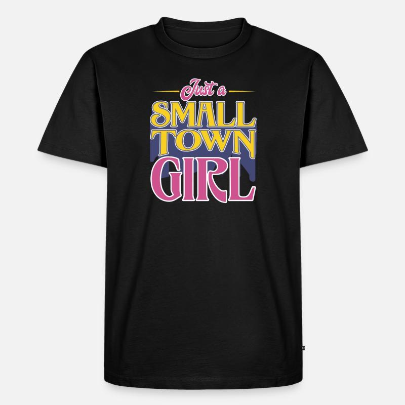 Nur ein kleines Stadt-Mädchen-Geschenk - Männer Premium Bio T-Shirt - Schwarz
