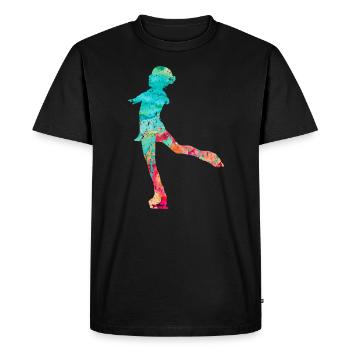 PopArt de patinage artistique - T-shirt Premium bio Homme - noir - Devant - Nico (187cm)