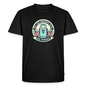Ma voiture ne roule pas merci - T-shirt Premium bio Homme - noir - Devant - Nico (187cm)