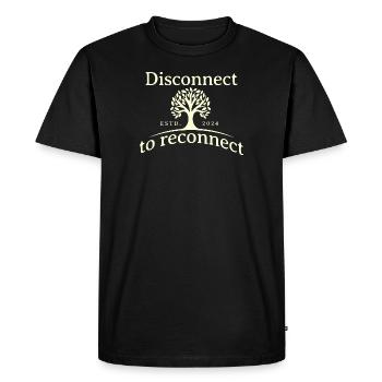 Plus de liberté, plus de joie, plus de nature - T-shirt Premium bio Homme - noir - Devant - Nico (187cm)