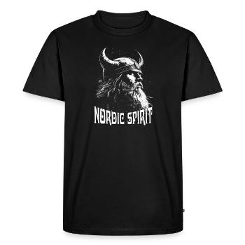 nordique Odin Viking Viking Guerrier viking - T-shirt Premium bio Homme - noir - Devant - Nico (187cm)
