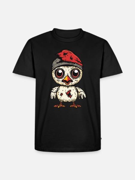 Chicken Halloween Funny Zombie - Men's Premium Organic T-Shirt - black