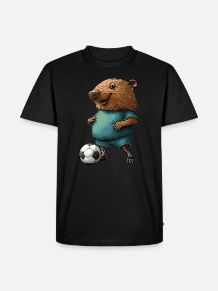 Fussball Maulwürfe - Männer Premium Bio T-Shirt - Schwarz