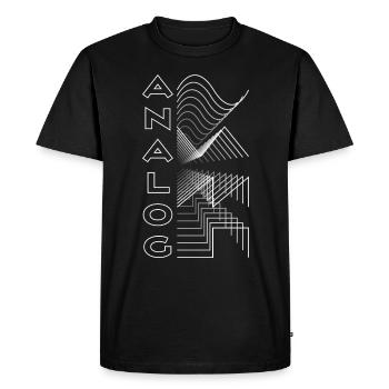 Analogique Waveform Audio Digital Design Modular Gift - T-shirt Premium bio Homme - noir - Devant - Nico (187cm)