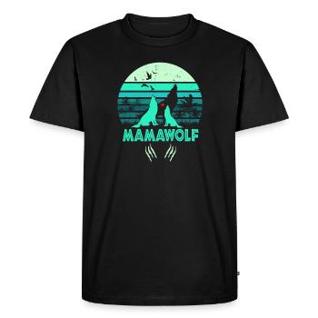 MamaWolf - T-shirt Premium bio Homme - noir - Devant - Nico (187cm)