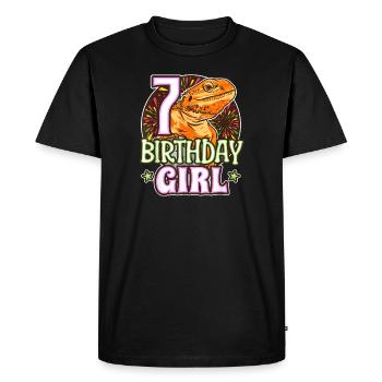 Dragon barbu 7e anniversaire - 7 ans - T-shirt Premium bio Homme - noir - Devant - Nico (187cm)
