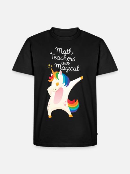 Math Teachers Are Magical - Männer Premium Bio T-Shirt - Schwarz