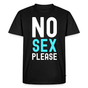 No Sex Please - T-shirt Premium bio Homme - noir - Devant - Nico (187cm)