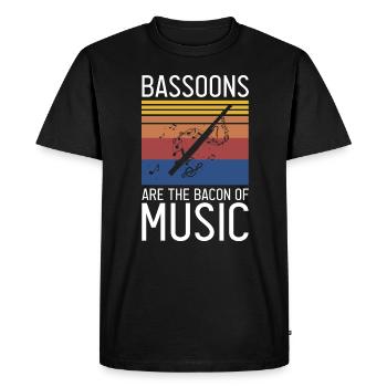 Instrument à vent en bois et instrument à vent basson - T-shirt Premium bio Homme - noir - Devant - Nico (187cm)