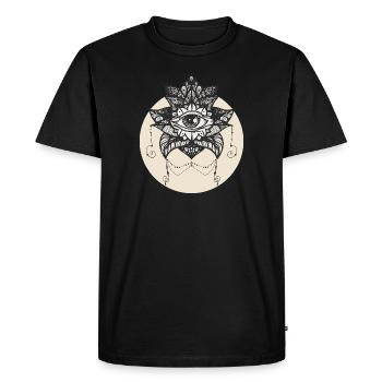 Mystical All Seeing Eye Design - Men's Premium Organic T-Shirt - black - Front - Nico (187cm)