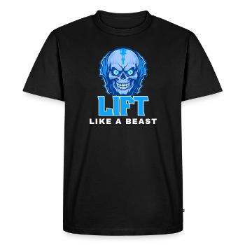 Lift Like A Beast - Men's Premium Organic T-Shirt - black - Front - Nico (187cm)