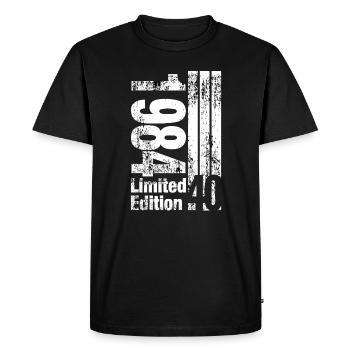 1984 - Anniversaire - 40 ans - T-shirt Premium bio Homme - noir - Devant - Nico (187cm)