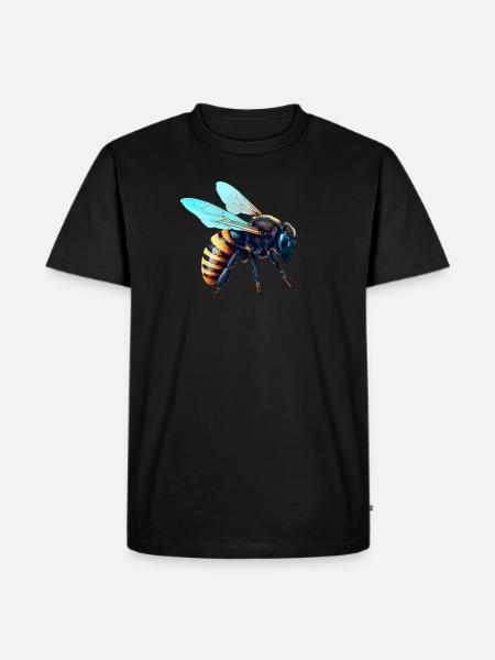Bee - Men's Premium Organic T-Shirt - black