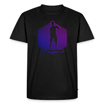 Standup Paddling Standup Paddle Sup Stand up Paddl - T-shirt Premium bio Homme - noir - Devant - Nico (187cm)