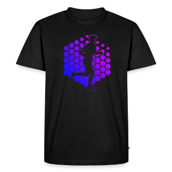 Jogging Cross Country Running Femmes Hommes - T-shirt Premium bio Homme - noir - Devant - Nico (187cm)