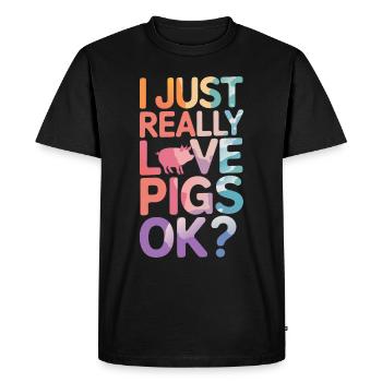 Animal cochon - T-shirt Premium bio Homme - noir - Devant - Nico (187cm)