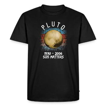 Pluton - T-shirt Premium bio Homme - noir - Devant - Nico (187cm)