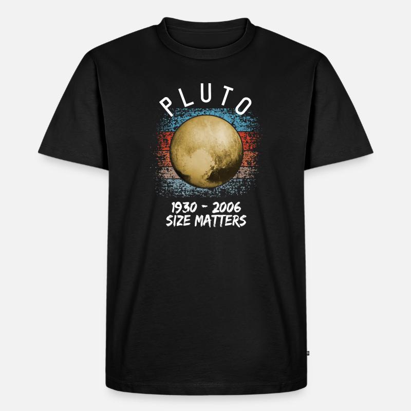 Pluto - Männer Premium Bio T-Shirt - Schwarz