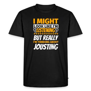 Lance piercing funny gift - Men's Premium Organic T-Shirt - black - Front - Nico (187cm)