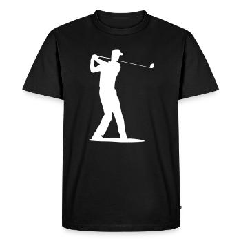 Golfer Silhouette - Tee Golf - Men's Premium Organic T-Shirt - black - Front - Nico (187cm)