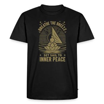 Sailing Yoga The Breeze Inner Peace - Men's Premium Organic T-Shirt - black - Front - Nico (187cm)