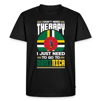 Dominique Dominique Dominique Drapeau I Pas Besoin - T-shirt Premium bio Homme - noir - Devant - Nico (187cm)
