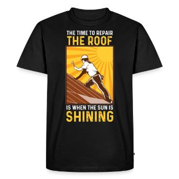 Dachdecker Dachdeckermeister DachdeckerDecker Geschenk Geschenk - T-shirt Premium bio Homme - noir - Devant - Nico (187cm)